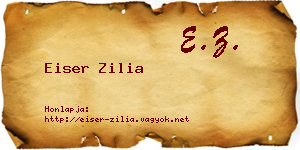 Eiser Zilia névjegykártya